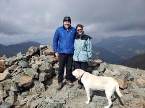Mark and Betsy Montgomery on top of Wheeler Peak, NM - Sept 2021
